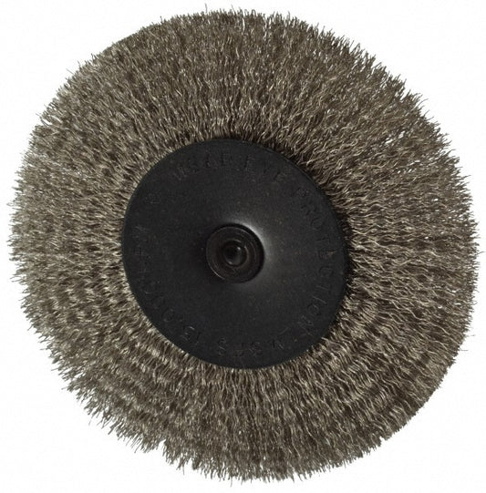 Osborn 0001145500 Wheel Brush 4" Wheel Dia, 1/2" Face Width, 0.0080" Wire Dia, Crimped