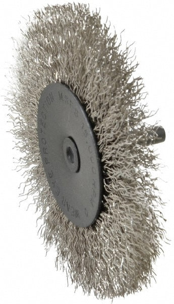 Osborn 0001145600 Wheel Brush 4" Wheel Dia, 1/2" Face Width, 0.0140" Wire Dia, Crimped