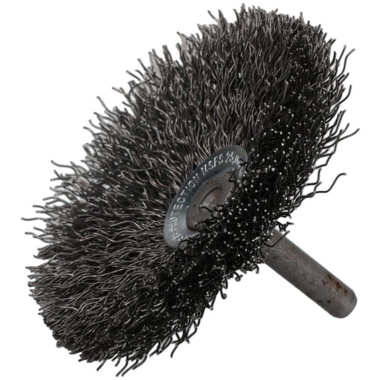 Osborn 0001146600 Wheel Brush 3" Wheel Dia, 7/16" Face Width, 0.0140" Wire Dia, Crimped