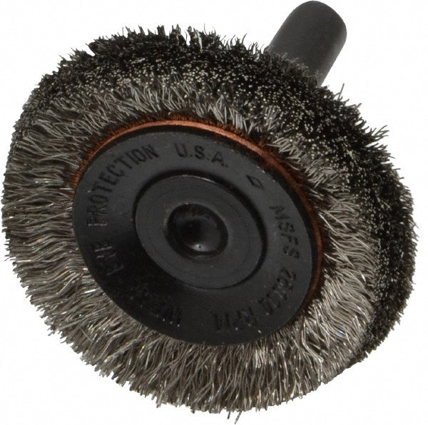 Osborn 0001147100 Wheel Brush 1-1/2" Wheel Dia, 3/8" Face Width, 0.0060" Wire Dia, Crimped