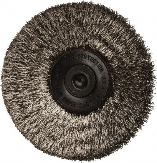 Osborn 0001147500 Wheel Brush 2-1/2" Wheel Dia, 7/16" Face Width, 0.0060" Wire Dia, Crimped