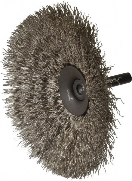 Osborn 0001148000 Wheel Brush 4" Wheel Dia, 1/2" Face Width, 0.0140" Wire Dia, Crimped