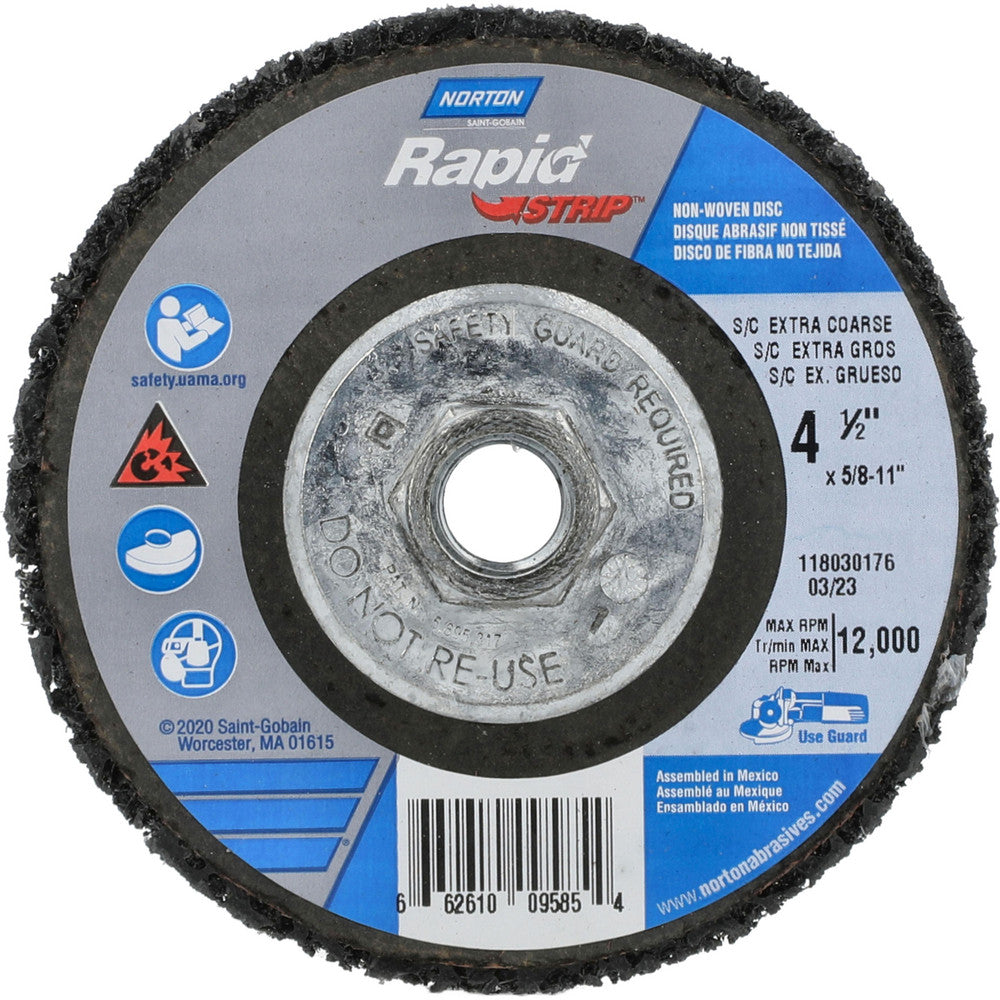 Norton 66261009585 Depressed-Center Wheel Type 27, 4-1/2" Dia, 5/8-11 Hole, Silicon Carbide