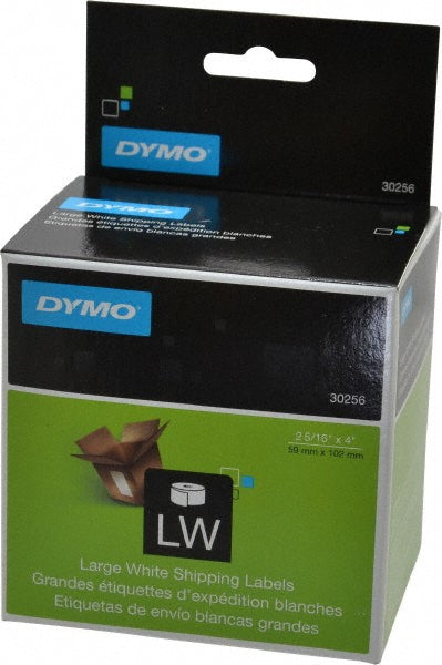 Dymo 30256 Label Maker Label White, 4" OAL, 2-5/16" OAW, 300 per Roll, 1 Roll