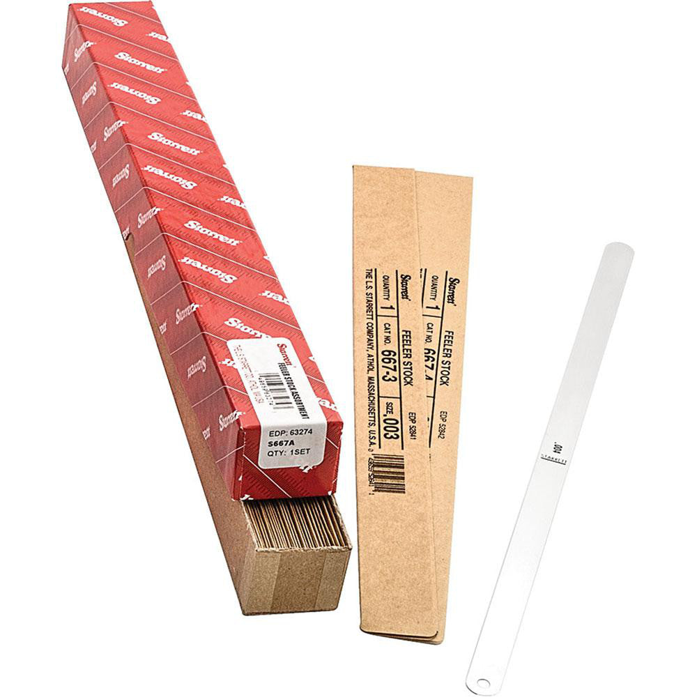 Starrett 63274 32 Piece, 0.001 to 0.03" Thick, Parallel Feeler Gage Set