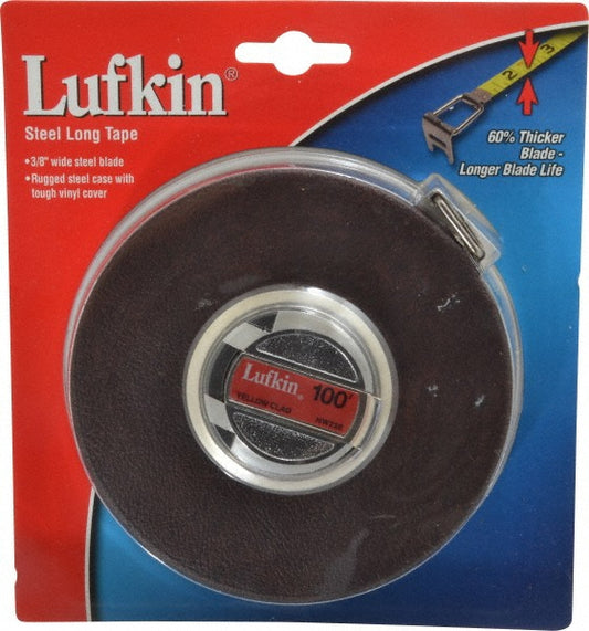 Lufkin HW226 Tape Measure 100' Long, 3/8" Width, Yellow Blade