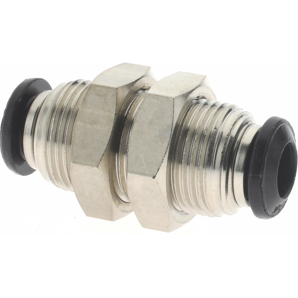 Aignep USA 50050N-6 Push-to-Connect Tube x Tube Fitting Bulkhead Union, M14x1 Thread, 6.00 mm OD