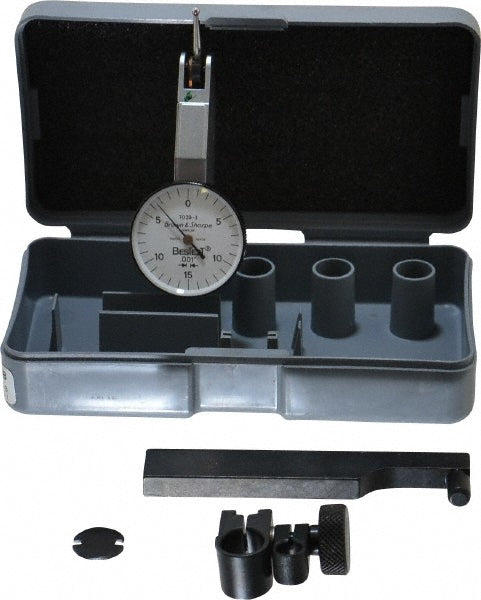 TESA Brown & Sharpe 599-7029-3 Dial Test Indicators 0.03 Max, 0-15-0, 0.0005" Accuracy, Horizontal