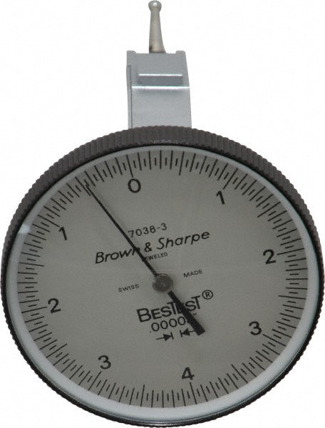 TESA Brown & Sharpe 599-7038-3 Dial Test Indicators 0.008 Max, 0-5-0, Vertical
