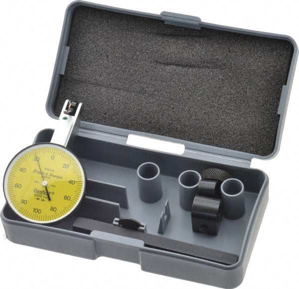 TESA Brown & Sharpe 599-7033-13 Dial Test Indicators 0.2 Min, 0-100-0, 0.002 mm Accuracy, Horizontal