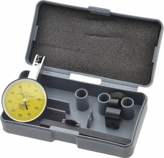 TESA Brown & Sharpe 599-7033-13 Dial Test Indicators 0.2 Min, 0-100-0, 0.002 mm Accuracy, Horizontal