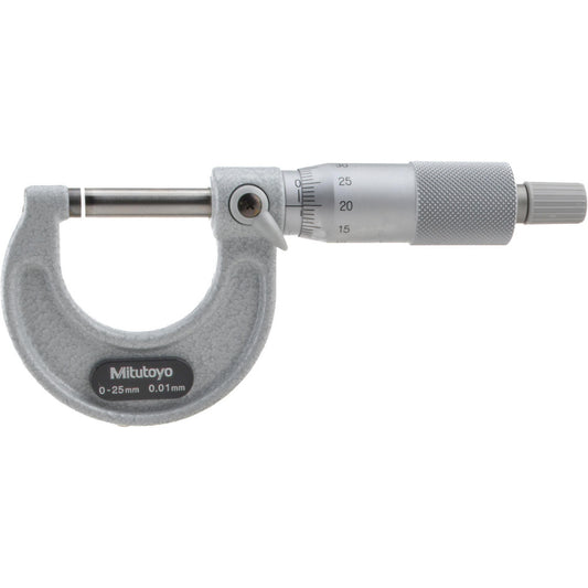 Mitutoyo 103-137 Mechanical Outside Micrometer 0-25 mm Reading, 0.01" Graduation
