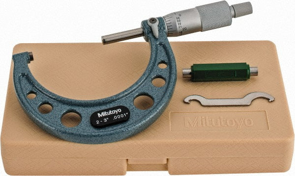 Mitutoyo 103-217 Mechanical Outside Micrometer 3" Range, 0.0001" Graduation