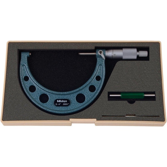 Mitutoyo 103-218 Mechanical Outside Micrometer 4" Range, 0.0001" Graduation