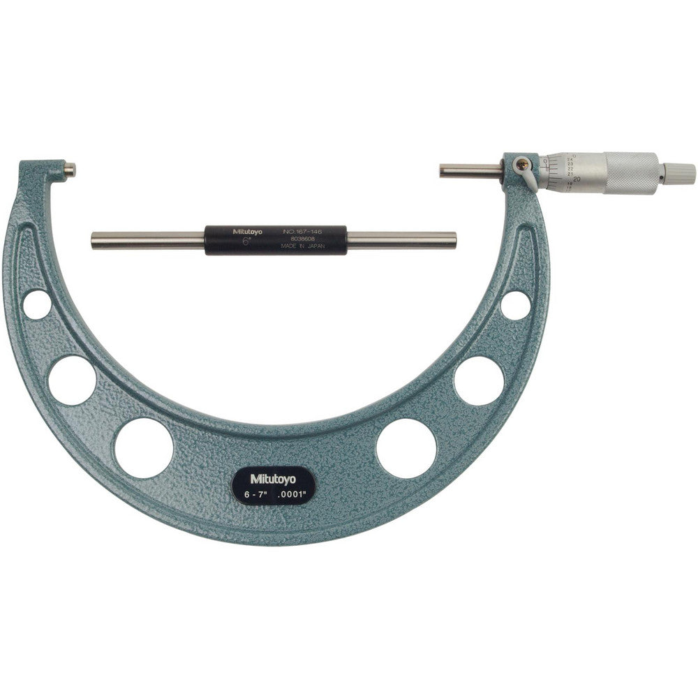Mitutoyo 103-221 Mechanical Outside Micrometer 7" Range, 0.0001" Graduation