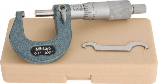 Mitutoyo 103-260 Mechanical Outside Micrometer 1" Range, 0.0001" Graduation