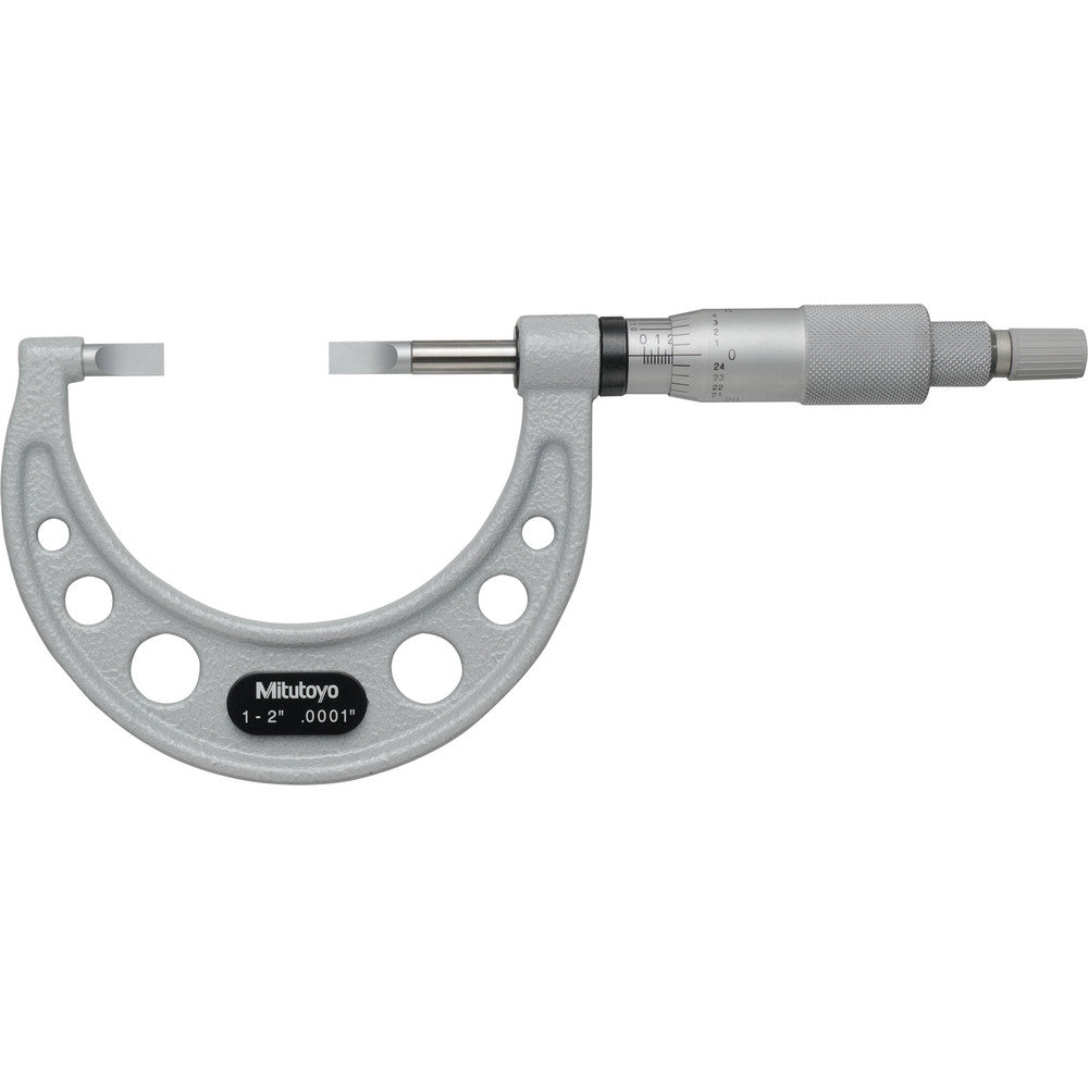 Mitutoyo 122-126-10 Blade Micrometer Mechanical, 1 to 2"