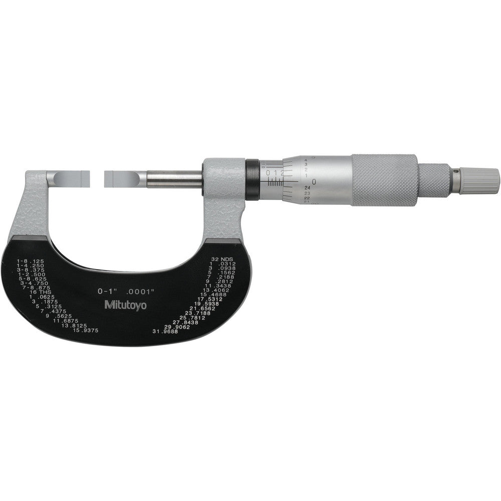 Mitutoyo 122-135-10 Blade Micrometer Mechanical, 1" Max