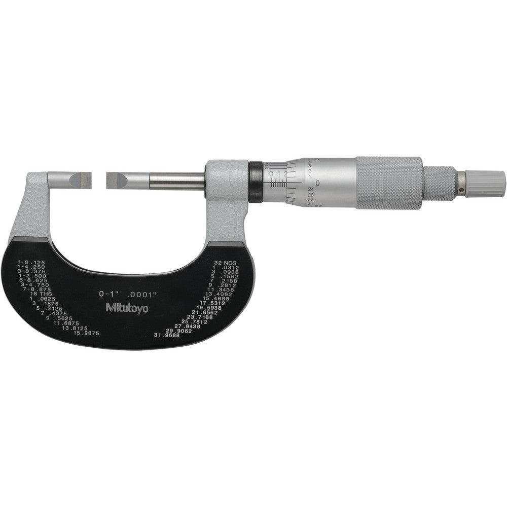 Mitutoyo 122-151-10 Blade Micrometer Mechanical, 1" Max