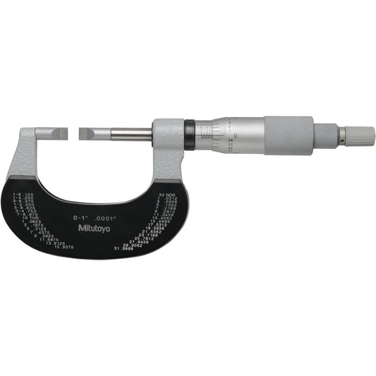 Mitutoyo 122-151-10 Blade Micrometer Mechanical, 1" Max