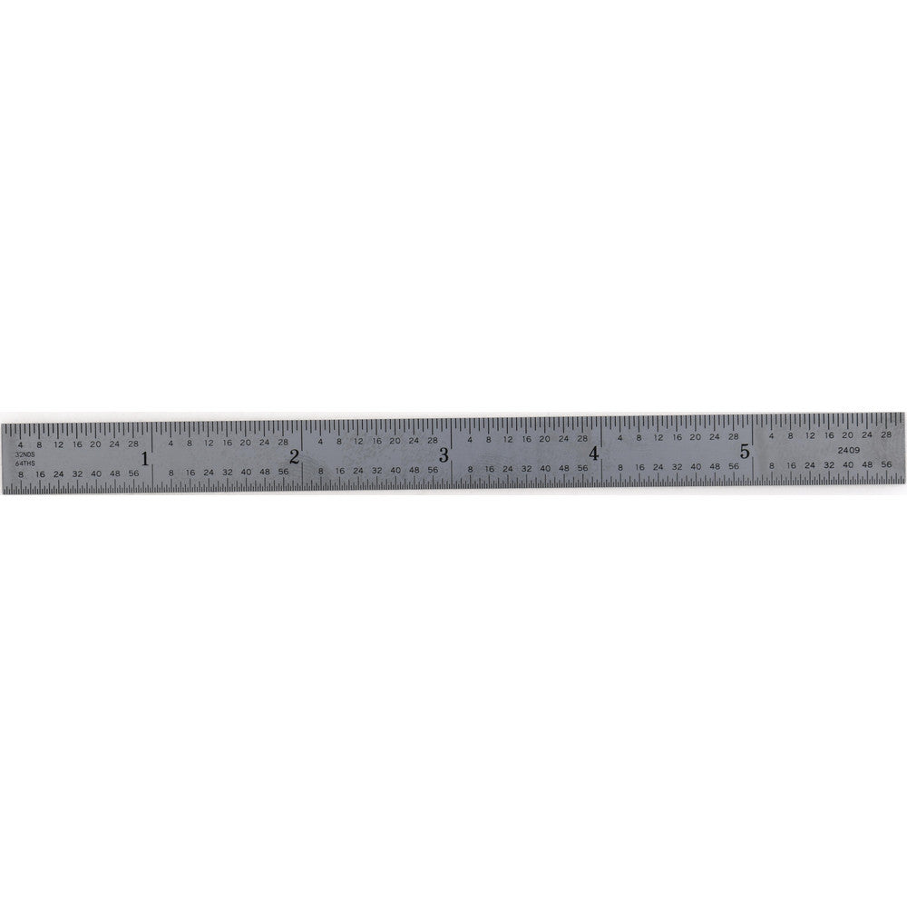 Mitutoyo 182-202 Steel Rule 6" OAL, 16R Graduation, Flexible, 1/2" OAW