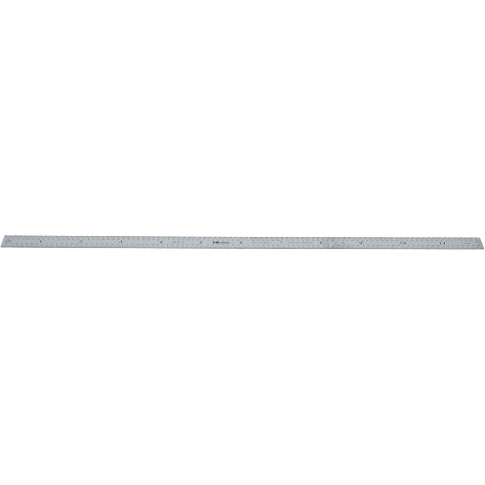 Mitutoyo 182-223 Steel Rule 12" OAL, 5R Graduation, Flexible, 1/2" OAW