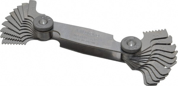 Mitutoyo 188-122 21 Leaf, 0.4 to 7mm Pitch Range, Screw Pitch Gage