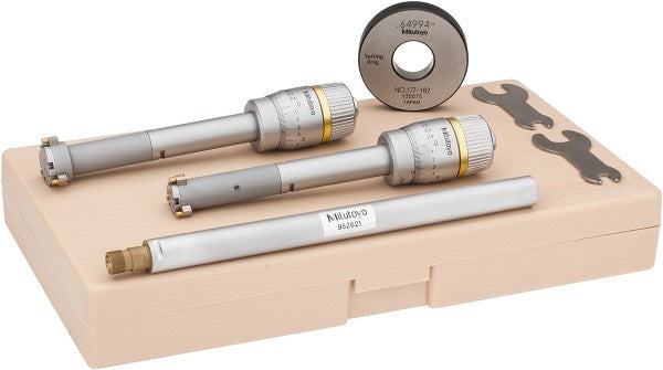 Mitutoyo 368-917 Mechanical Inside Micrometer Set 0.5000 to 0.8000" Range, Titanium Nitride Finish