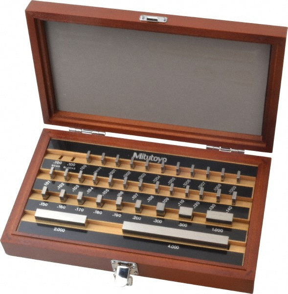 Mitutoyo 516-914-26 Gage Block Set 0.1001 to 4'' Range, 35 Pc, Steel