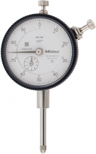 Mitutoyo 2416A-10 Dial Drop Indicator 1.0000" Max Measurement, 0-100 Dial Reading, 0.002000" Accuracy