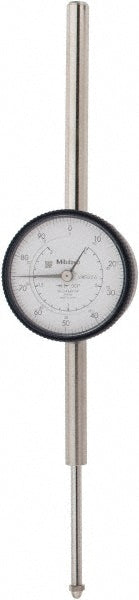 Mitutoyo 2424A-19 Dial Drop Indicator 2.0000" Max Measurement, 0-100 Dial Reading, 0.003000" Accuracy