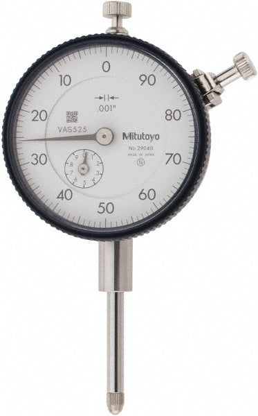 Mitutoyo 2904A Dial Drop Indicator 1.0000" Max Measurement, 100-0 Dial Reading, 0.002000" Accuracy