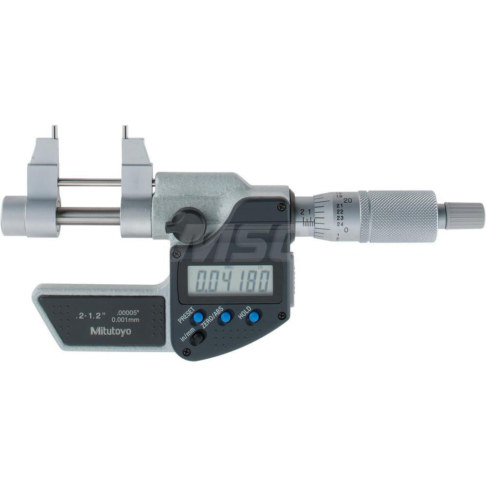 Mitutoyo 345-350-32 Electronic Inside Micrometer 0.2000 to 1.1800"