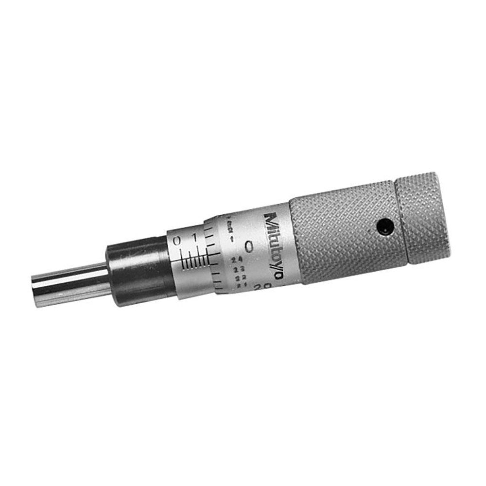 Mitutoyo 148-501 1/2 Inch, 0.5118 Inch Zero-Adjustable Thimble, 0.1969 Inch Diameter x 13mm Long Spindle, Mechanical Micrometer Head