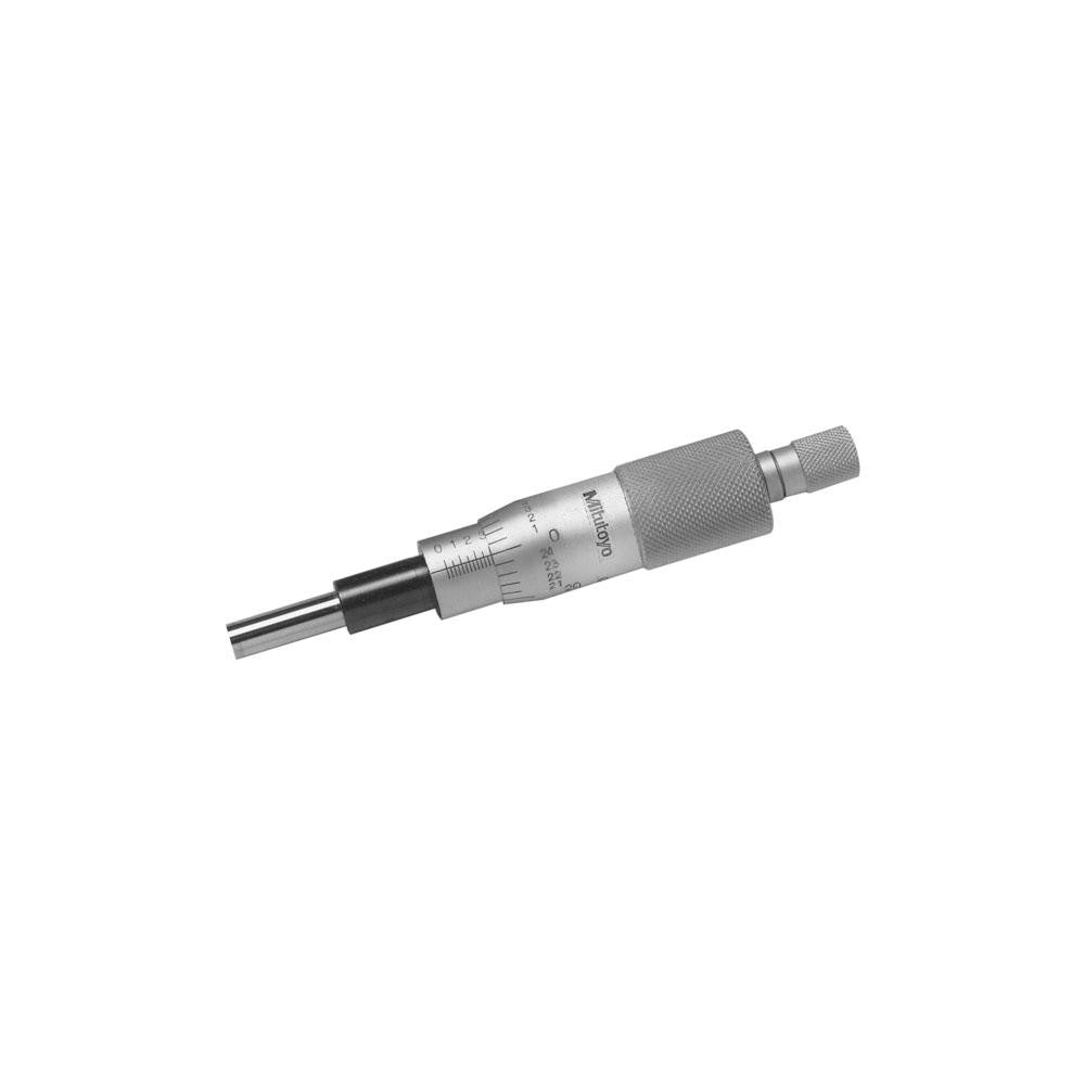 Mitutoyo 150-208 1 Inch, 0.7087 Inch Ratchet Stop Thimble, 1/4 Inch Diameter x 27mm Long Spindle, Mechanical Micrometer Head