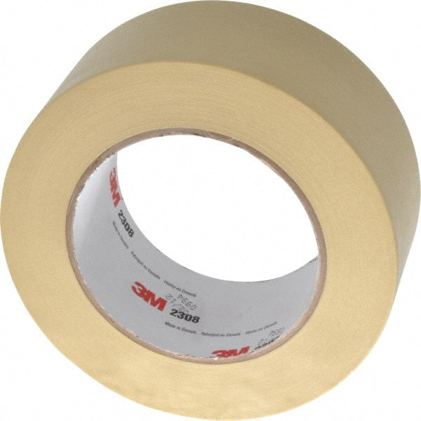 3M 7000148381 Masking Tape 2" Wide, 60 yd Long, 5.3 mil Thick, Tan