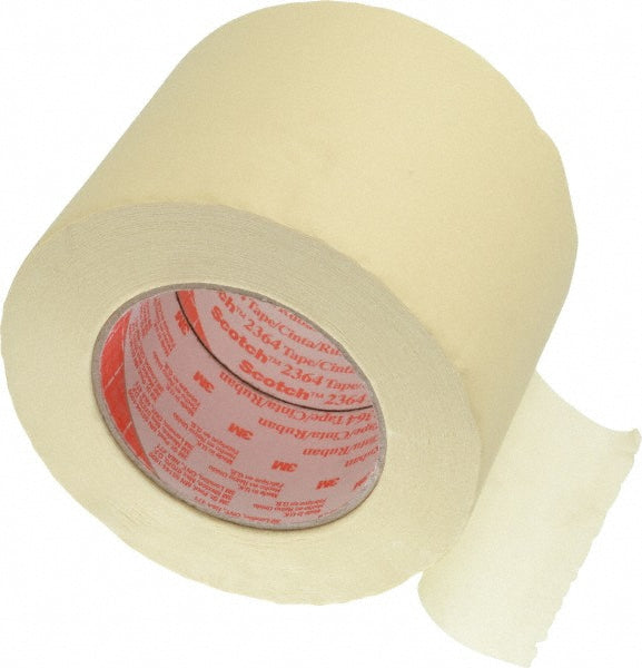 3M 7000088411 Masking Tape 4" Wide, 60 yd Long, 6.5 mil Thick, Tan