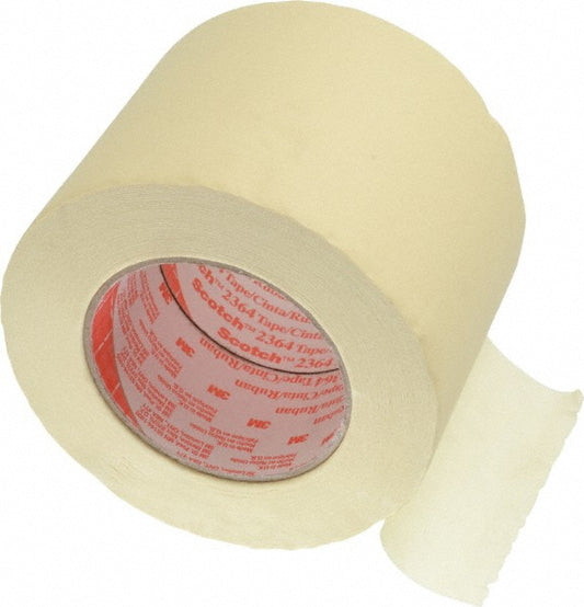 3M 7000088411 Masking Tape 4" Wide, 60 yd Long, 6.5 mil Thick, Tan