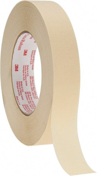 3M 7000088414 Masking Tape 1" Wide, 60 yd Long, 7.2 mil Thick, Tan