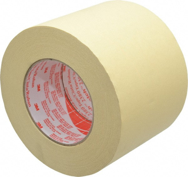 3M 7000088418 Masking Tape 4" Wide, 60 yd Long, 7.2 mil Thick, Tan