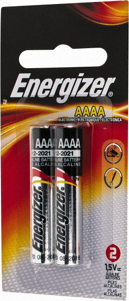 Energizer E96BP-2 2 Qty 1 Pack Size AAAA, Alkaline, 2 Pack, Standard Battery