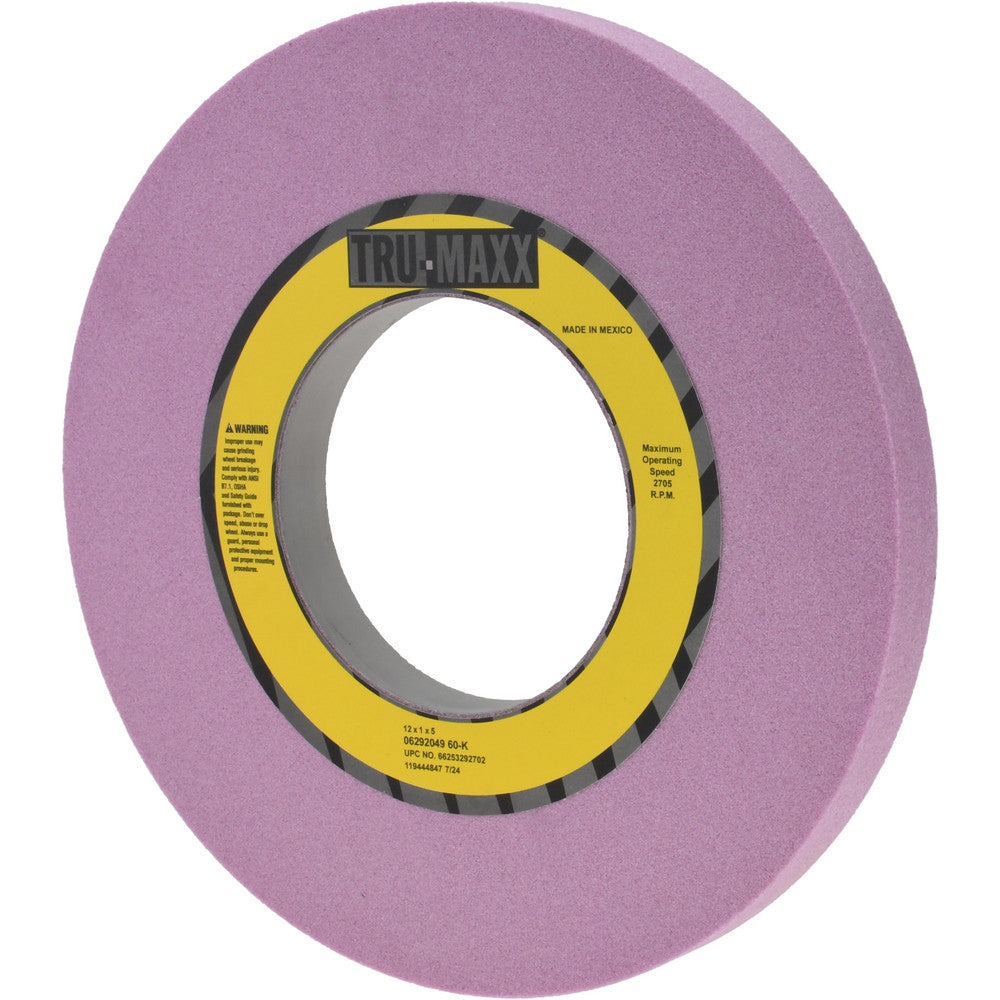 Tru-Maxx 66253292702 Surface Grinding Wheel 12" Dia, 1" Thick, 5" Hole, 60 Grit, K Hardness