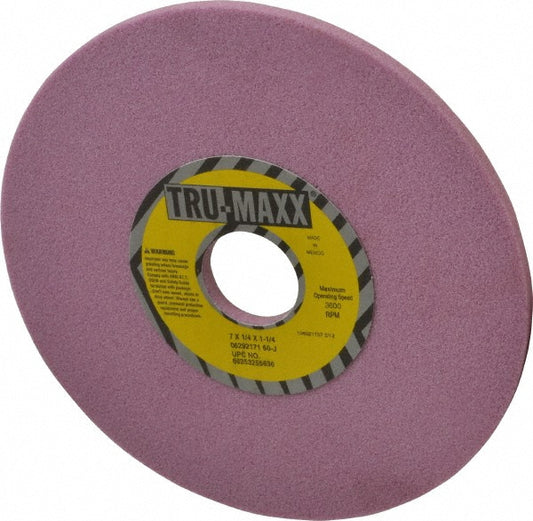 Tru-Maxx 66253255636 Surface Grinding Wheel 7" Dia, 1/4" Thick, 1-1/4" Hole, 60 Grit, J Hardness