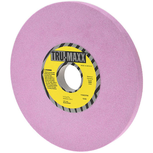 Tru-Maxx 66253255681 Surface Grinding Wheel 7" Dia, 1/2" Thick, 1-1/4" Hole, 100 Grit, H Hardness