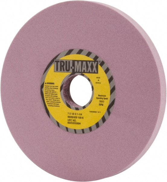 Tru-Maxx 66253255684 Surface Grinding Wheel 7" Dia, 1/2" Thick, 1-1/4" Hole, 100 Grit, K Hardness