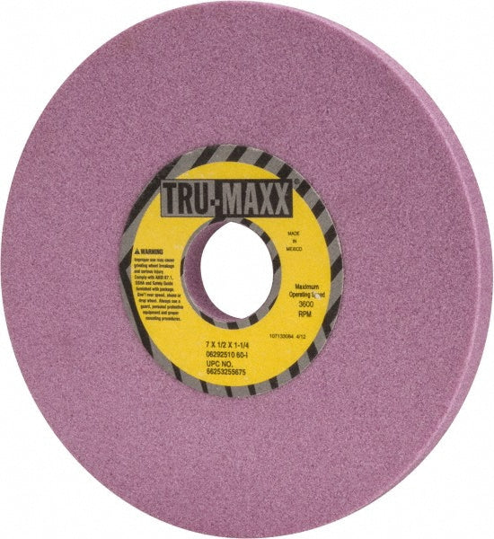 Tru-Maxx 66253255675 Surface Grinding Wheel 7" Dia, 1/2" Thick, 1-1/4" Hole, 60 Grit, I Hardness