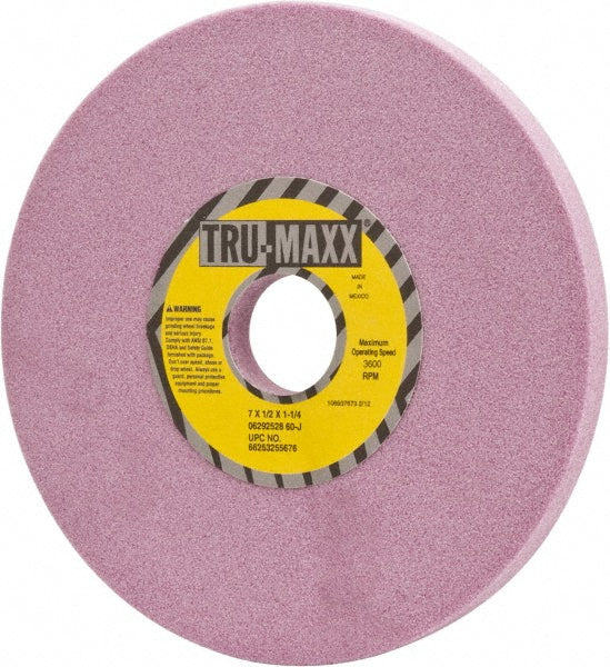 Tru-Maxx 66253255676 Surface Grinding Wheel 7" Dia, 1/2" Thick, 1-1/4" Hole, 60 Grit, J Hardness