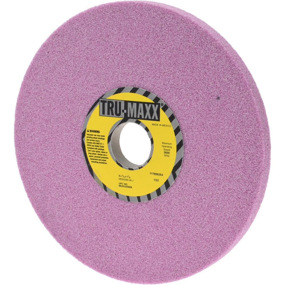 Tru-Maxx 66253255609 Surface Grinding Wheel 8" Dia, 1/2" Thick, 1-1/4" Hole, 46 Grit, J Hardness