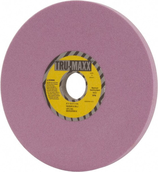 Tru-Maxx 66253255616 Surface Grinding Wheel 8" Dia, 1/2" Thick, 1-1/4" Hole, 80 Grit, J Hardness
