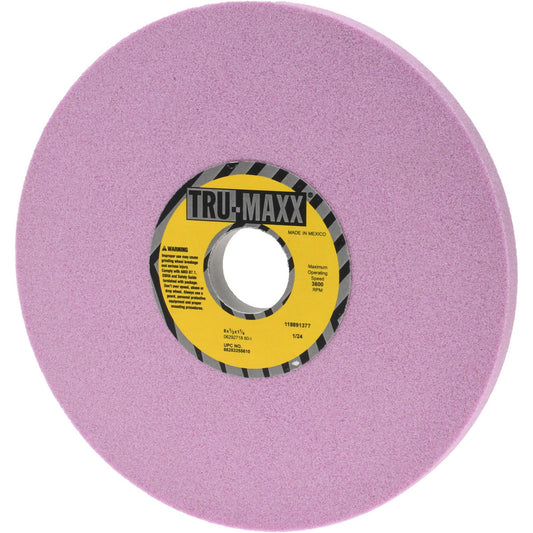 Tru-Maxx 66253255610 Surface Grinding Wheel 8" Dia, 1/2" Thick, 1-1/4" Hole, 60 Grit, I Hardness